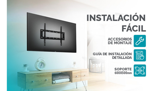 Soporte TV Getttech Pared 32-75 Pulgadas de de LCD LED Plasma Inclinable Resistente Capacidad de Peso de 45kg Con Tornillos M8 GWT-WAF75-01
