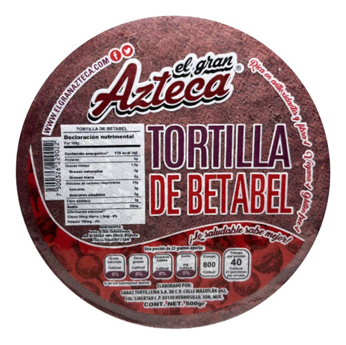 Tortillas Gluten Free De Betabel 6 Pack
