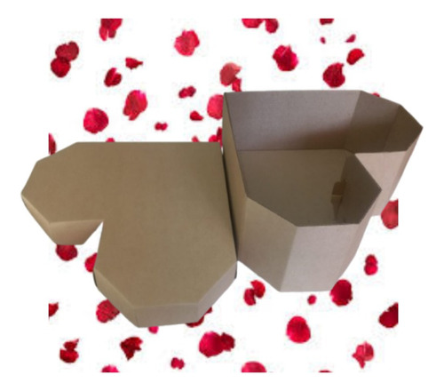 4 Cajas Con Forma Corazón De Cartón Rígida Para Regalos 29x9