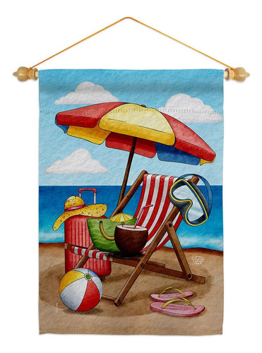 Conjunto De Banderas De Jardín Para Silla De Playa, Diversió