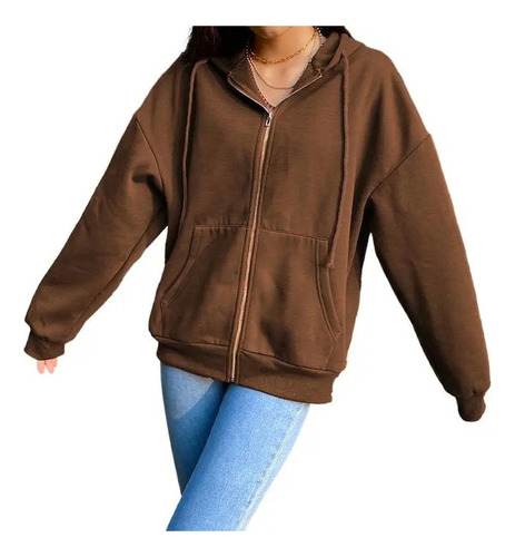 Sudadera De Otoño Mujer Sudaderas Moda Coreana Color Sólido
