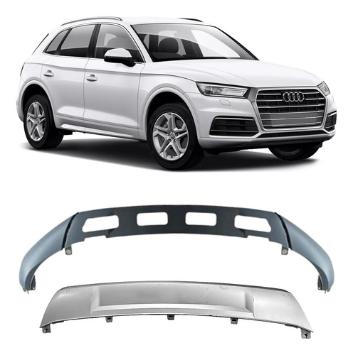Spoiler Aplique Cinza Inferior Frontal Audi Q5 2017 18 2020