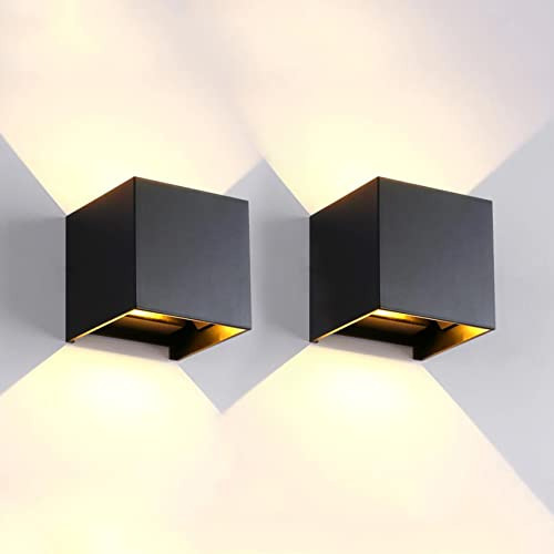 2 Pack De Luces De Pared Led Exteriores/interiores, Luc...