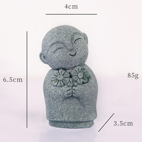 3 Monje Estatuilla Mini Buda Pecera Decoraciones Para Estilo