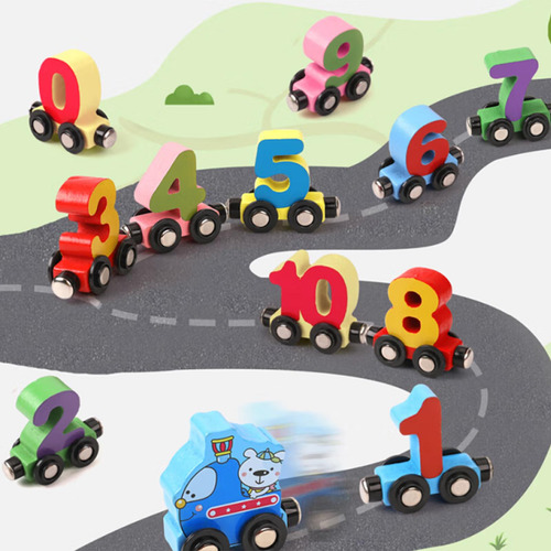 Juego De Trenes De Números De Bloques De Construcción De