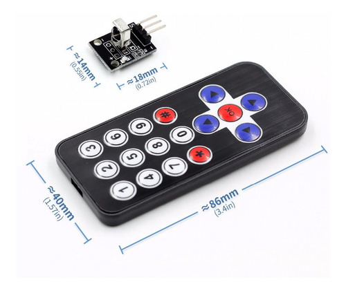 Kit Sensor Ir Hx1838 Con Control Inalambrico