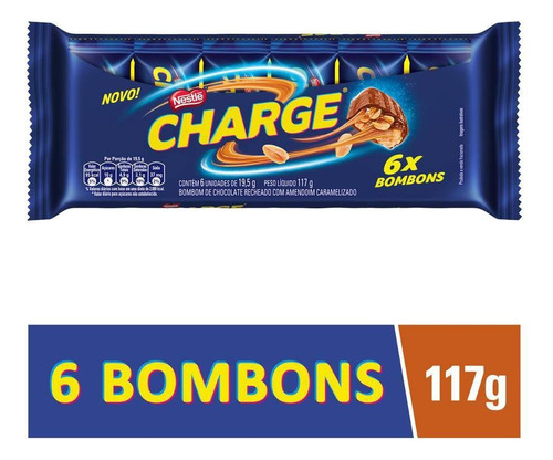 Chocolate Charge Nestlé 117g com 6 unidades