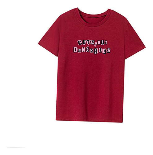 Camiseta Para Mujer Con Cuello Redondo, Ropa De Calle, Manga