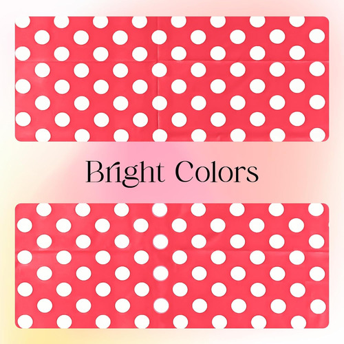 1 Mantel Rectangular De Lunares Rojos, Mantel Decorativo Y R