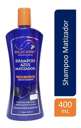 Shampoo Silicare Azul Matizador En Botella De 400ml Por 1 Unidad