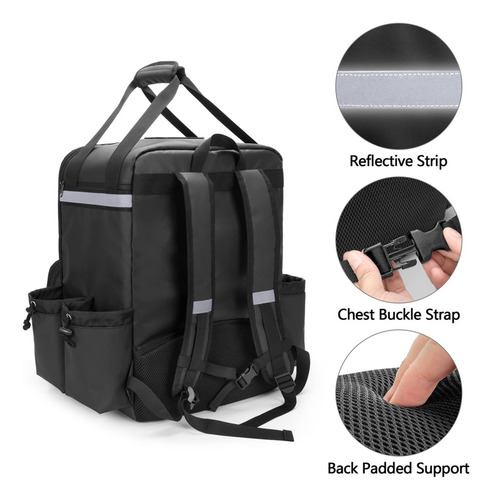 Trunab Uber Eats - Mochila Expandible Para Entrega De