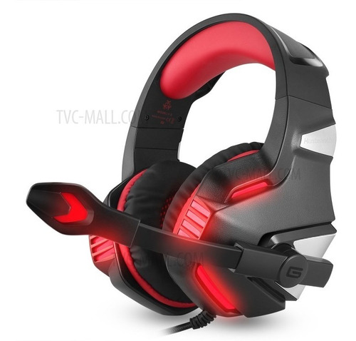 Audífonos Gamer Hunterspider V3 Negro Y Rojo Con Luz Led Pro