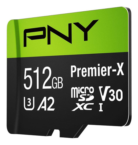 Pny Memoria Microsd 512gb Clase 10 U3 V30 Edición Premier 4k