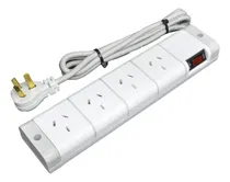 Comprar Zapatilla Prolongador Multiple Trefi con 4 Tomas 2,5mts Color Blanco