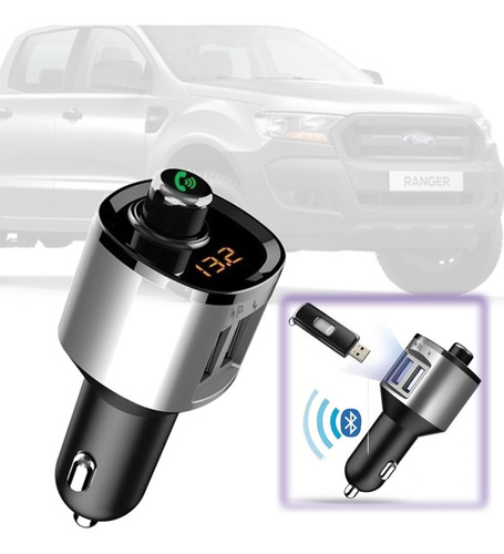 Adaptador Mp3 Bluetooth Usb Via Radio Carregador Ranger 2013