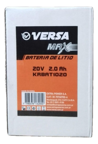 Bateria De Litio Herramienta Versa 2.0ha 20v
