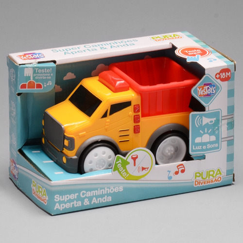 Imagem 1 de 2 de Brinquedo Super Caminhão De Carga Aperta E Anda Yes Toys