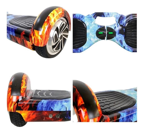 Hoverboard Overboard Skate Elétrico 6.5 Bluetooth Luzes Led Cor Gelo E Fogo Gelo E Fogo