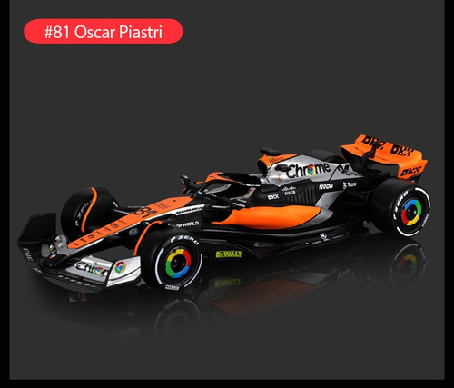 Bburago 1:43 2024 F1 Mclaren Mcl60 #81 Oscar Piastri Carro