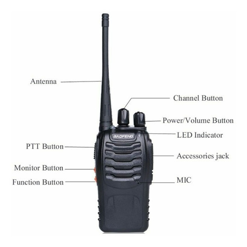 Radio De Comunicaciones X 2 Bf 888s Boquitoqui Manos Libres