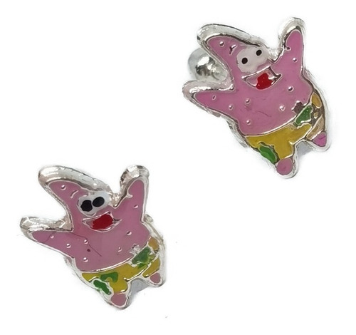 Aretes De Estrella De Mar Rosa De Plata 925 +estuche M3