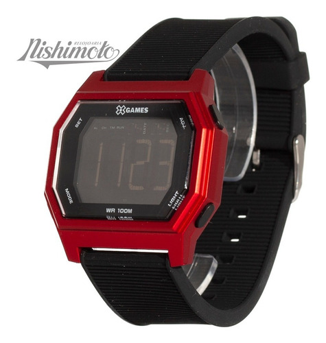 Relógio X-games Masculino Digital Xgppd111 Pxpx Quadrado Red