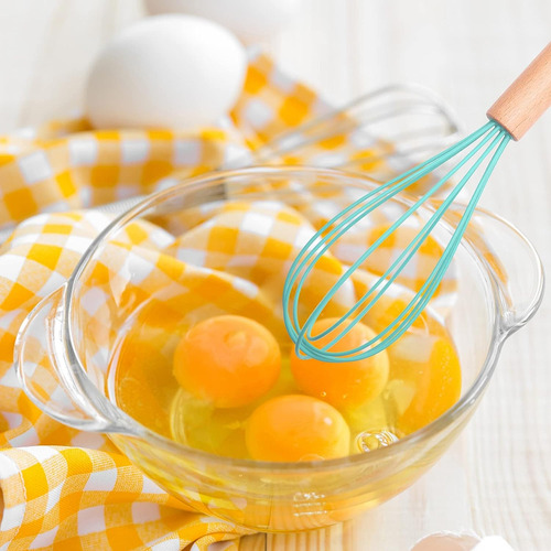 Batidor De Silicona, Batidor De Silicona Con Mango De Madera