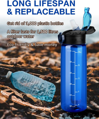 Botella De Agua Filtrada, Botella De Agua Sin Bpa Con Filtro