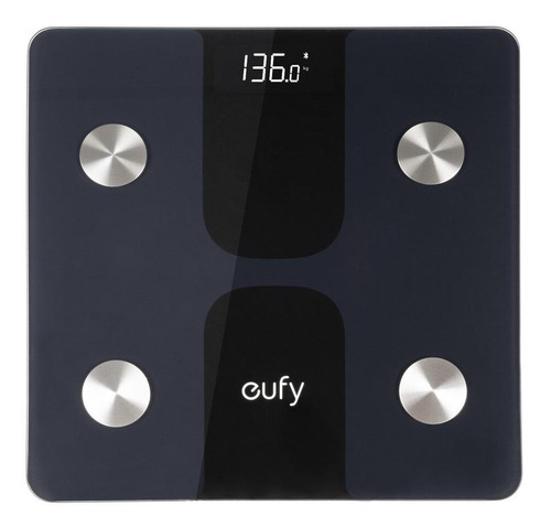 Balanza digital Eufy Smart Scale C1 negra, hasta 180 kg