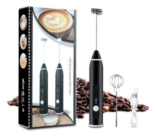 Batidor Usb Inalámbrico Espumador 3 Velocidades Café Leche