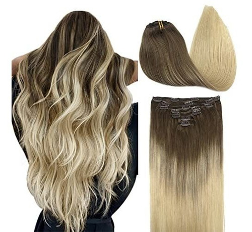 Puertas Ombre Humanos Extensiones De Pelo Clip En Mq1ku