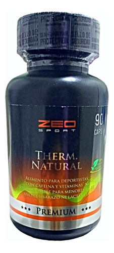  Thermo Nat/ Cafeina + Te Verde Quemador De Grasas Zeo Sport