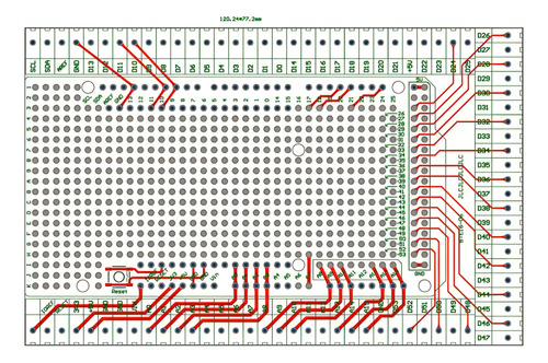 Proto Screw Shield Bornera Para Arduino Mega2560 Ensamblada