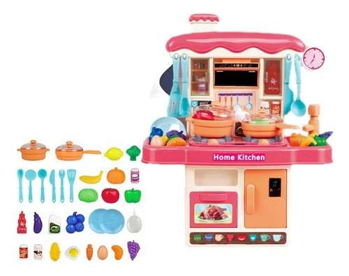 Juguete De Cocina Para Niños Cocinita Chef 31 Piezas 42cm