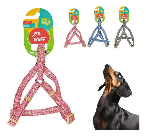 Pechera Arnes De Seguridad Para Perros Resistente Mr Wuff Rosa S