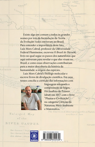 O Brasil de Darwin, de Cabral, Luiz Mors. Editorial Editora Europa Ltda., capa mole em português, 2021