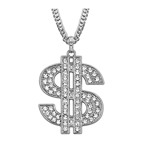 Collar Con Signo De Dólar, Collar De Oro De Dólar De Dinero 