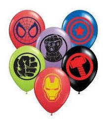 Pack  Globos Impresos Avengers X 30 Unidades 