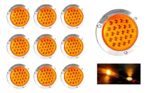Comprar 10 Pz Plafones 24 Led Redondo Camion Cuarto Estrobo Stop 12v