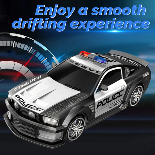 Nuevo Rc Police Drift Car 1/12, 2.4 Ghz, 3 Baterías,