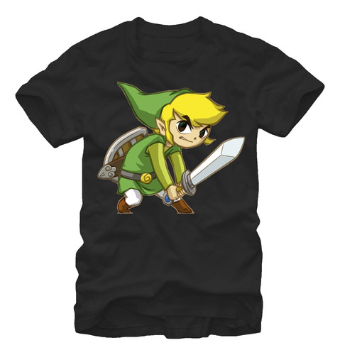 Camiseta Zelda Aventurero - Negro Gamer Clásico