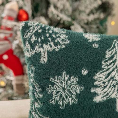 Cubiertas De Almohada De Árbol De Árbol De Navidad Verde Sin