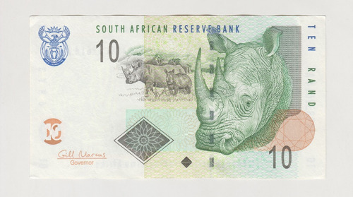 Billete Sudafrica 10 Rand 2009 (c85)