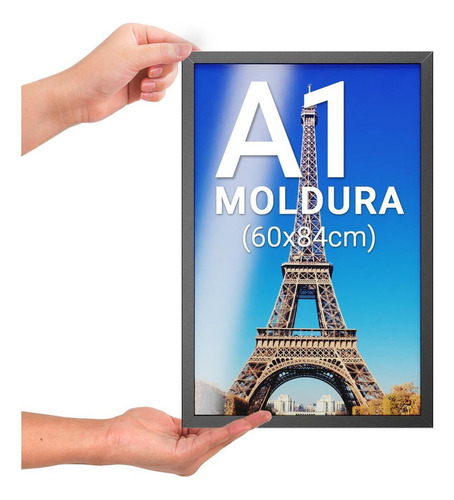 Diploma con marco A1, 60 x 84 cm, certificado, fondo negro, licencia