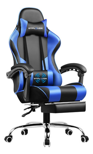 Silla Gamer Con Asiento Giratorio Xu-801-blue Gtplayer