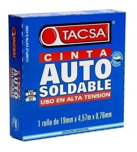 Cinta Auto Soldable Aisladora Tacsa 19mm 4.57mts 