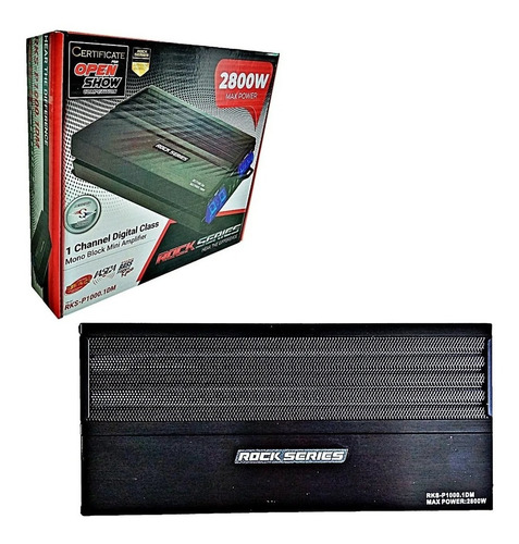 Imagen 1 de 5 de Amplificador Rock Series Rks-p1000.1dm 2800w 1c Clase D Nano