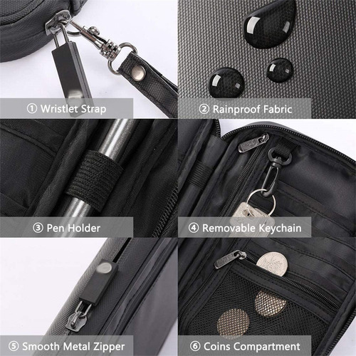 Para Cartera Portátil Rfid For Pasaporte De Viaje For