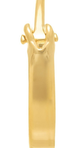 Imagem 4 de 5 de Brincos Rommanel Infantil Argola Fol Ouro 18k 520293