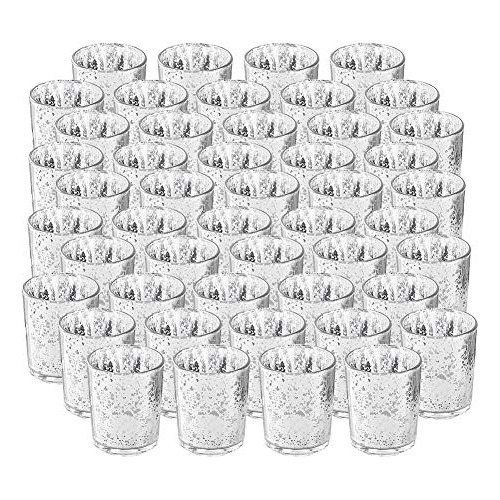 Juego De 48 Portavelas De   De Vidrio Velas Tealight, C...